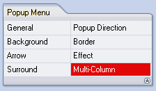 Multi-column of list menu