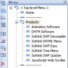 adjust menu item for list menu
