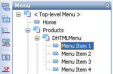 menu item of popup menu