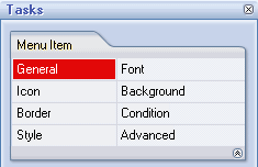 general settings of popup menu