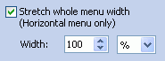 Stretch whole menu width