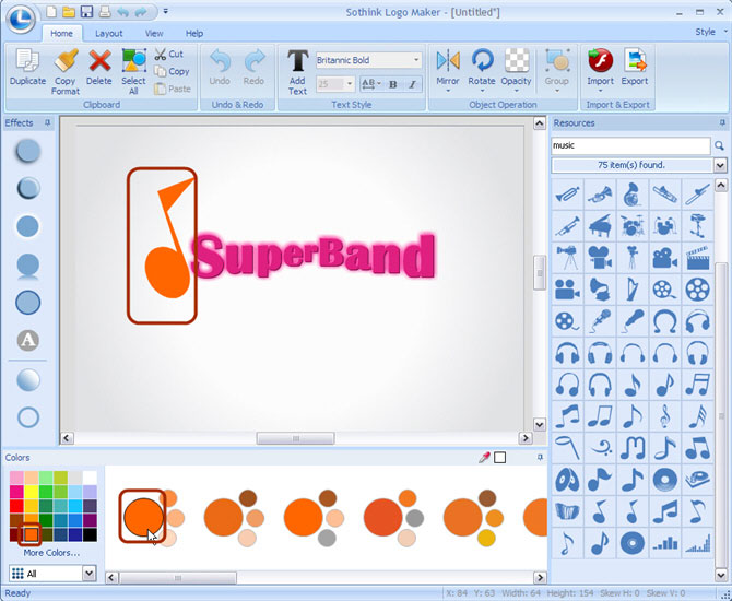 make band logos-text color