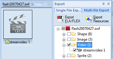 Extract FLV - Flash Decompiler
