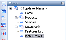 drop down menu sample - menu item