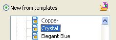Cystal JavaScript menu sample
