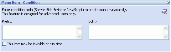 JavaScript menu - menu item general